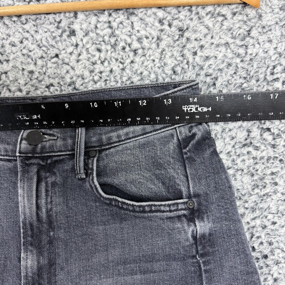 MOTHER Jeans Womens 27 Black The Half-Pipe Flood High Rise Cropped Wide Leg USA - Picture 6 of 16